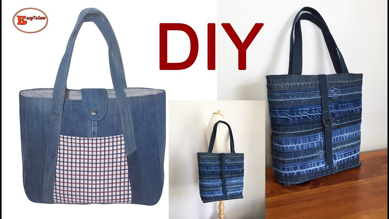 Silkea Bag huge Recycled Denim Bag Handmade to Order One of 