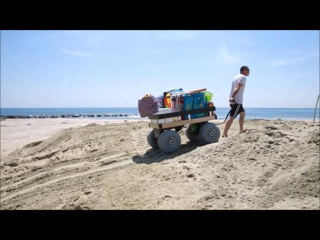 The COOLEST Beach Cart! - E-Beach Wagon! 