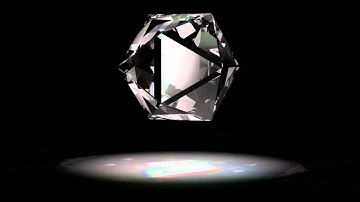 FREE LOOPING ANIMATION 3D Rotating Glass Prism diamond - Aquarius Creative - Video Production