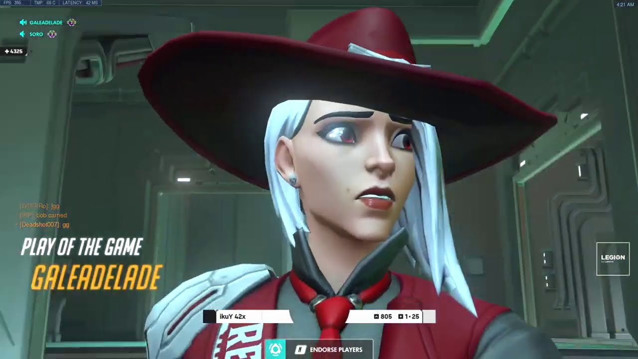 GALE TOP 500 ASHE - 45 ELIMS! POTG! [ OVERWATCH SEASON 24 TOP 500 ]