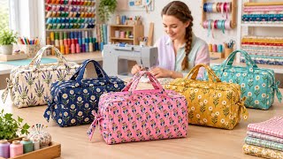 DIY Vanity Bag with Handles ♻️ Easy Sewing Ideas