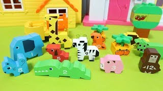 원목놀이 동물장난감을 가지고 놀아요, 숫자놀이, 동물장난감, Wooden toys, Animal toys, numerical play