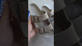 Birkenstock Arizona Stealth Buckle Eva Sandals In Gray Taupe