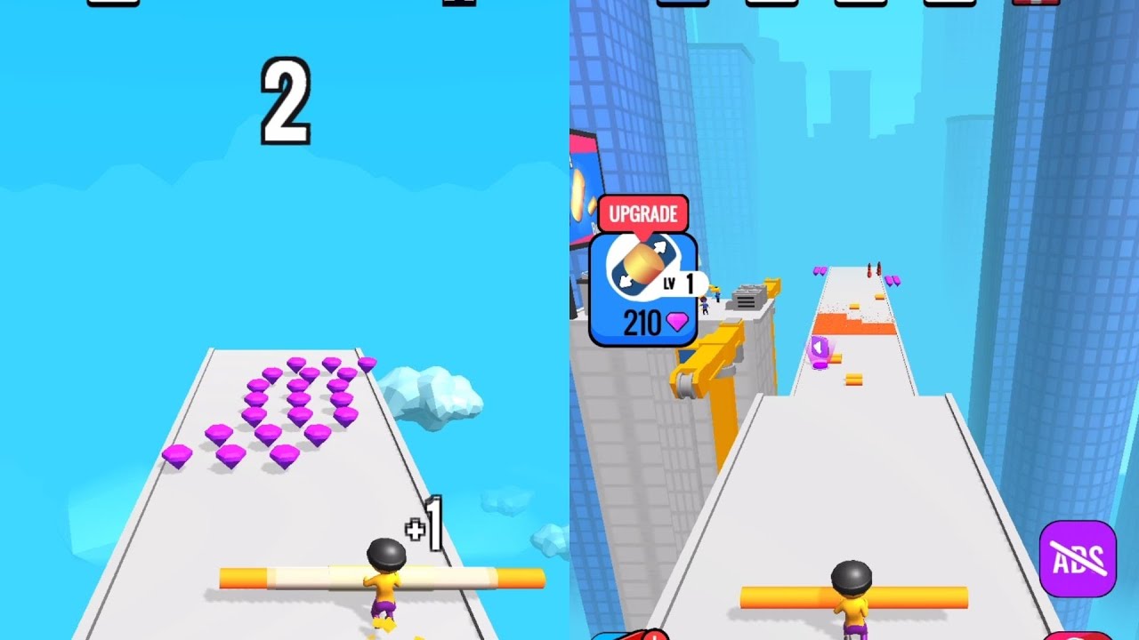 ROOF RAILS Gameplay (iOS,Android) Walkthrough New Levels Max Skills | Satisfying GamePlay