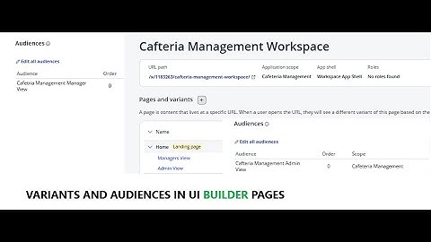Variants & Audiences UIB