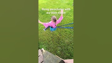 I’m playing on the swings! #song #audio #littlesister #sisters #parachutes #swings