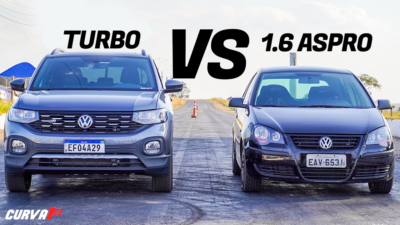 TCross TSI 2021 vs Polo 1.6 2007! A tecnologia VENCEU o braço? YouTube