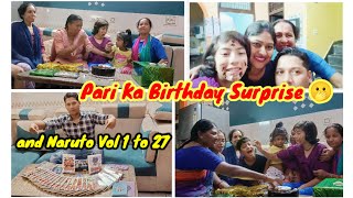 Pari Ki Surprise Birthday party | Naruto Comic Book 1 to 27 | Birthday Vlog trending