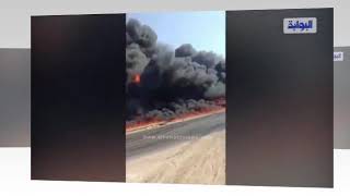 حريق ضخم على طريق الإسماعيلية الصحراوى - 1