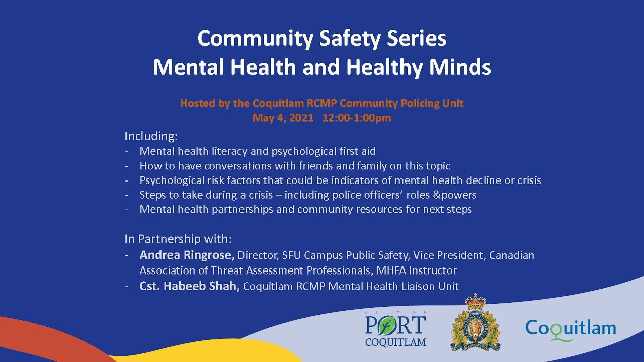 Mental health and healthy minds - Community Safety Series