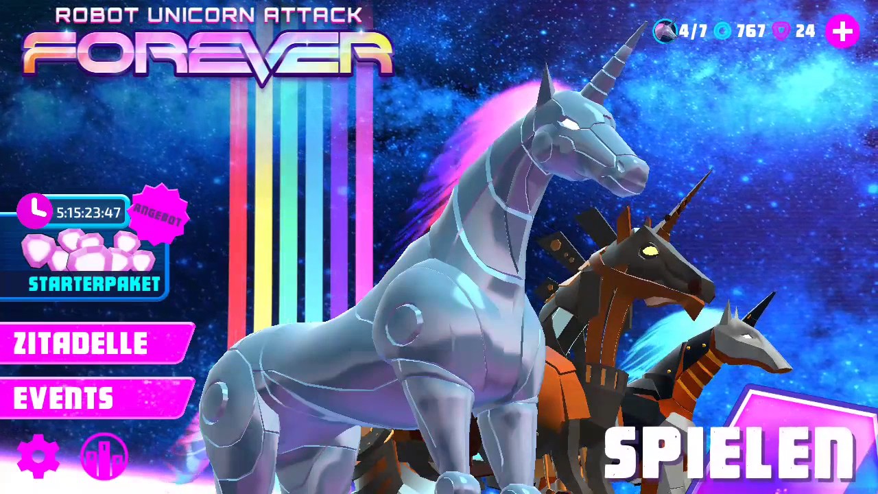 Lets Play Robot Unicorn Attack 3 (Android) YouTube