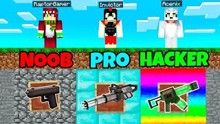 MINECRAFT: de ARMA NOOB a ARMA HACKER 🔫😱 RETO DEL BUNKER PERDIDO de INVICTOR