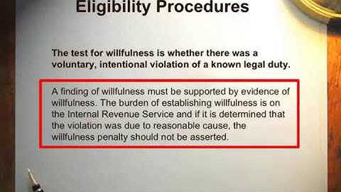 The Streamline Procedure – Failure To Report Foreign Bank Deposits And Foreign Assets
