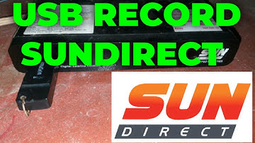 Sundirect Setupbox USB Recording | how to usb Recording sundirect stb