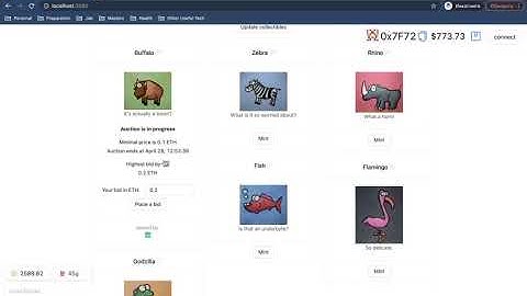 [Scaffold-ETH] NFT Dutch Auction built with Scaffold ETH!