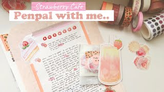 🍰 summer penpal with me ~ strawberry cafe “Dance to Open” (soft music) screenshot 1