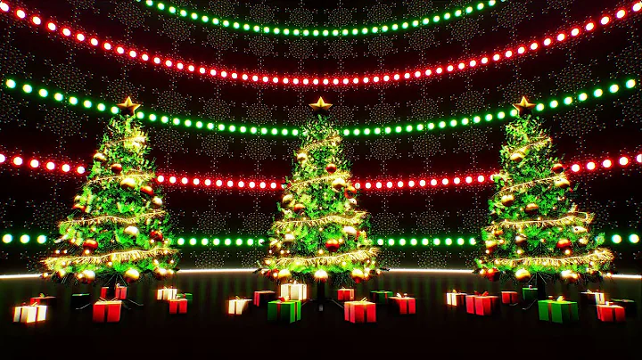 Neon Christmas Tree Loop – Colorful Party Background Lights for Christmas (10 Hours) 4K UHD