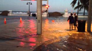 Ft Lauderdale flood, probably near what was the Elbow Room Bar, From YouTubeVideos