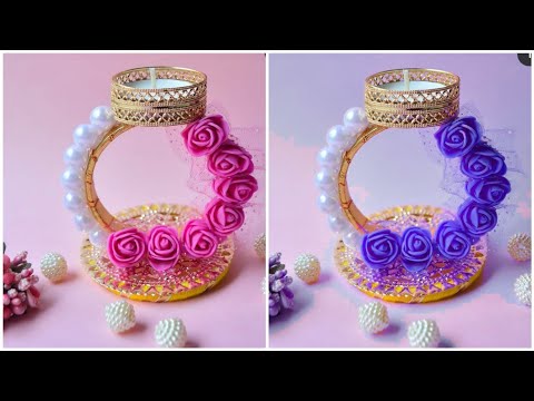 Diwali decoration crafts | Tealight candle holder decoration ideas | Diya stand