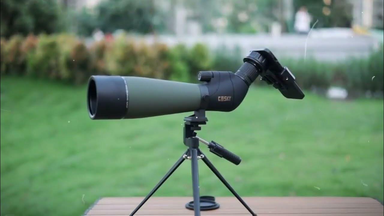 Gosky Updated 2060x80 Spotting Scopes with Tripod, Carrying Bag and
