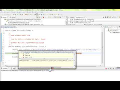 JAVA SPLIT A STRING DEMO