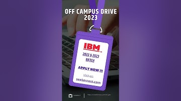 Latest Hiring for freshers | IBM latest hiring for 2023 batch #2023batch #hiring #jobs