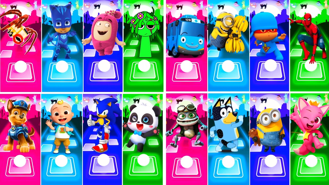 BUS EATER 🆚 SIRENHEAD 🆚TOILET MONSTER🆚 HOUSE HEAD 🆚 ODDBODS | Tiles Hop EDM Rush!