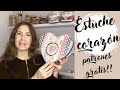 Estuche o neceser Corazón. Tutorial gratuito paso a paso con patrones
