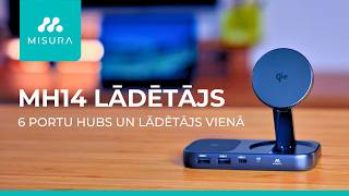 Misura Mh14 Salokāms Bezvadu Lādētājs Ar Usb-C Centrmezglu