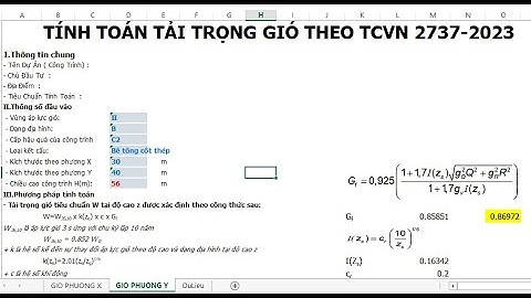 Hướng dẫn tính tải trọng gió TCVN 2737-2023 (có file excel)