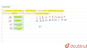 In a certain code language \