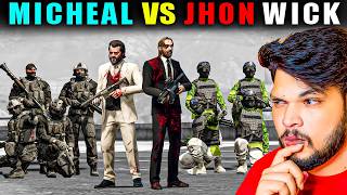 MICHAEL BRAVO'S SECURITY VS JOHN WICK GREEN ROYAL SECURITY BIG GANG WAR IN GTA 5 😱🔥@PaimonGamerz