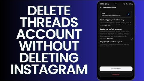 How To Delete Threads Account Without Deleting Instagram