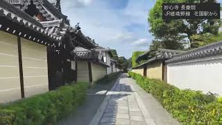 京都　妙心寺　長慶院へのアクセス　JR花園駅より、バス停より