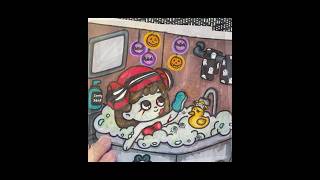Vampire Bubble Bath 🧛♀️🛁 Relaxing Coloring #shorts #coloring #vampire
