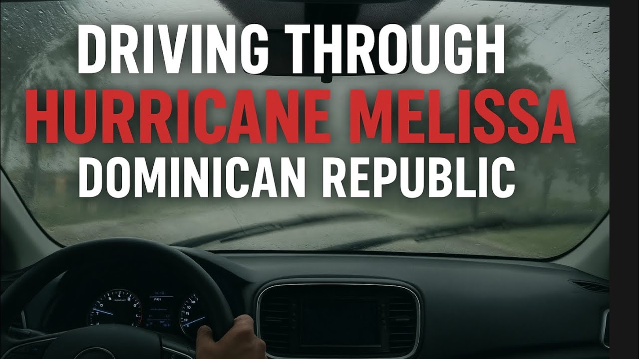 🌪️ **Manejando la ciudad en medio del Huracán Melissa en Santo Domingo!** 🌧️