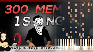 Video thumbnail of "300 MEMES in 1 SONG (PART 1) | PACIL | Piano Tutorial | Piano Cover"