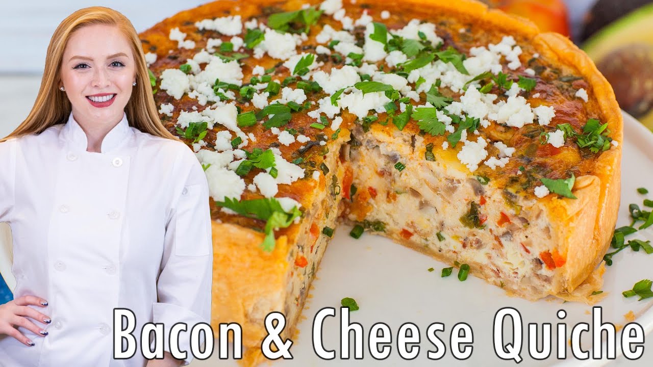 ⁣SMOKY Bacon & Cheese Quiche Recipe!! Extra CHEESY! Great Breakfast & Brunch Recipe!