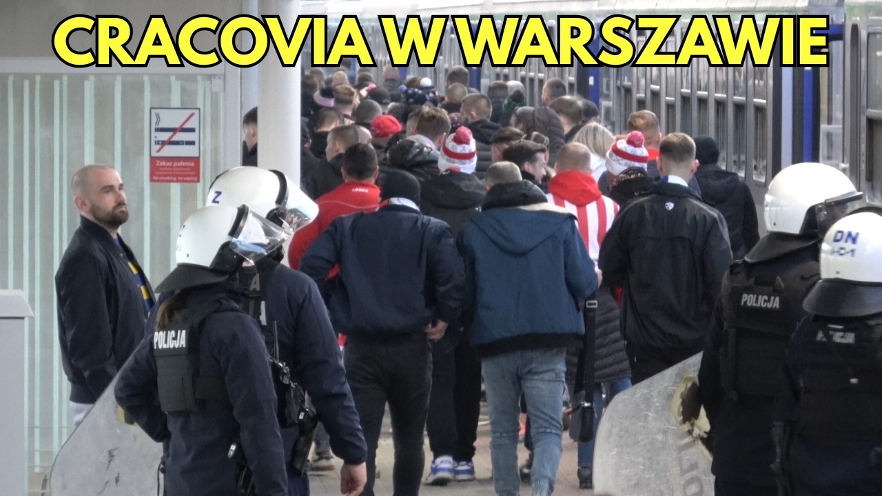 LEGIA - CRACOVIA 08.03.26- Przyjazd kibiców Cracovii do Warszawy, zabezpieczenie policyjne i eskorta