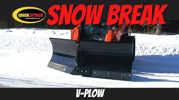 Snow Break Skid Steer V-Plow Attachment by Quick Attach