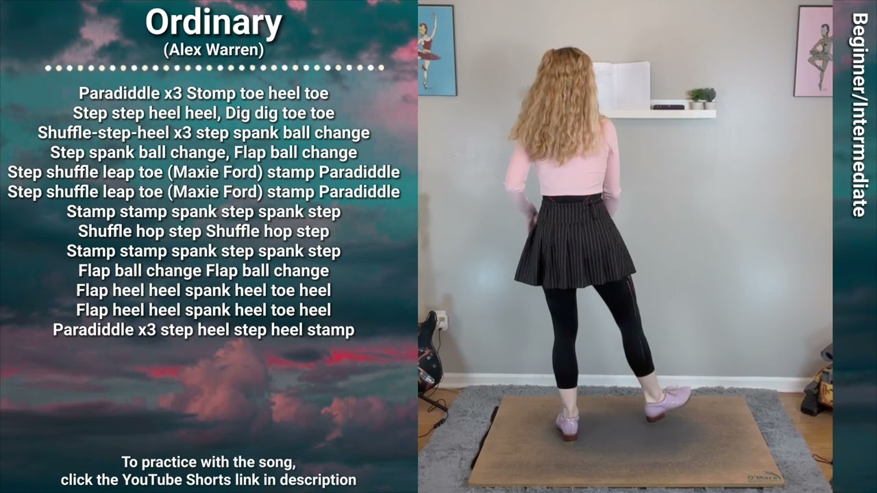 TAP DANCE TUTORIAL - ORDINARY (Alex Warren) - Beginner/Intermediate Choreography