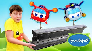 Супер в самолетики Видео игрушки мультиков Super Wings, крылья питомцы на учебе игры для детей.