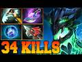 34 Kills Outworld Destroyer !! Outworld Destroyer Dota 2 Mid Lane OD Gameplay 7.41