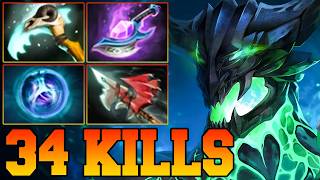 34 Kills Outworld Destroyer !! Outworld Destroyer Dota 2 Mid Lane OD Gameplay 7.41