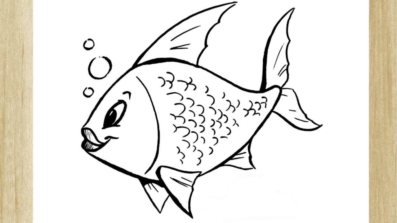 Como desenhar um peixe Facil Simples e Rapido