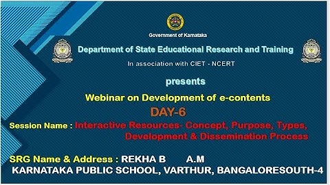 DSERT econtent training Day 6