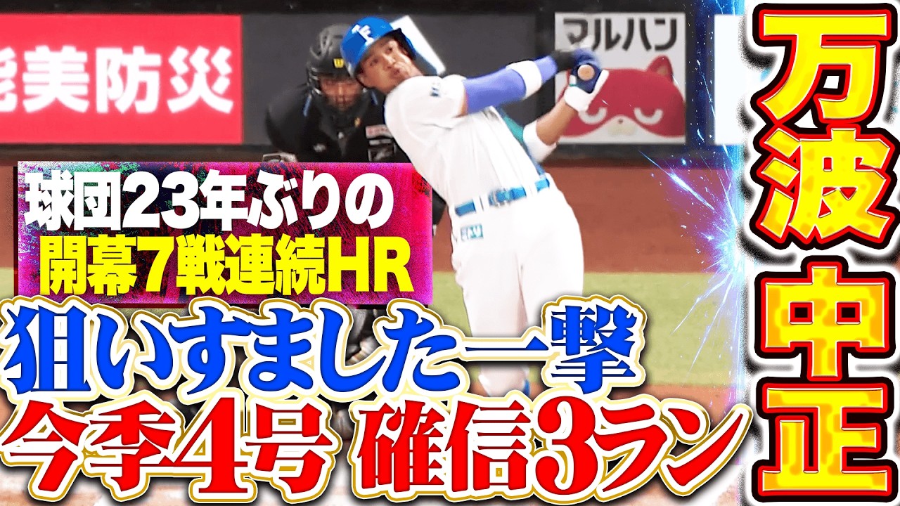 狙いすました一撃】万波中正『ファイターズ打線が止まらないッ!!! 今季 