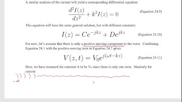 Applied Electromagnetic Field Theory Chapter 24 -- Terminations and Reflections