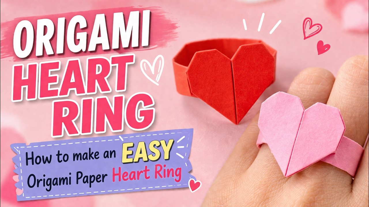 How To Make Origami Heart Ring