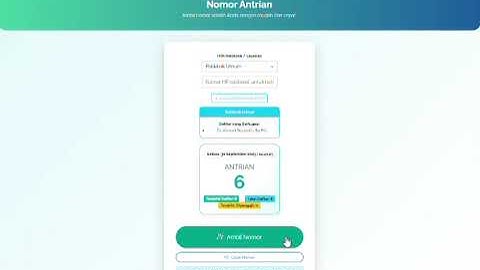 APLIKASI ANTRIAN RUMAH SAKIT, KLINIK KESEHATAN, PUSKESMAS